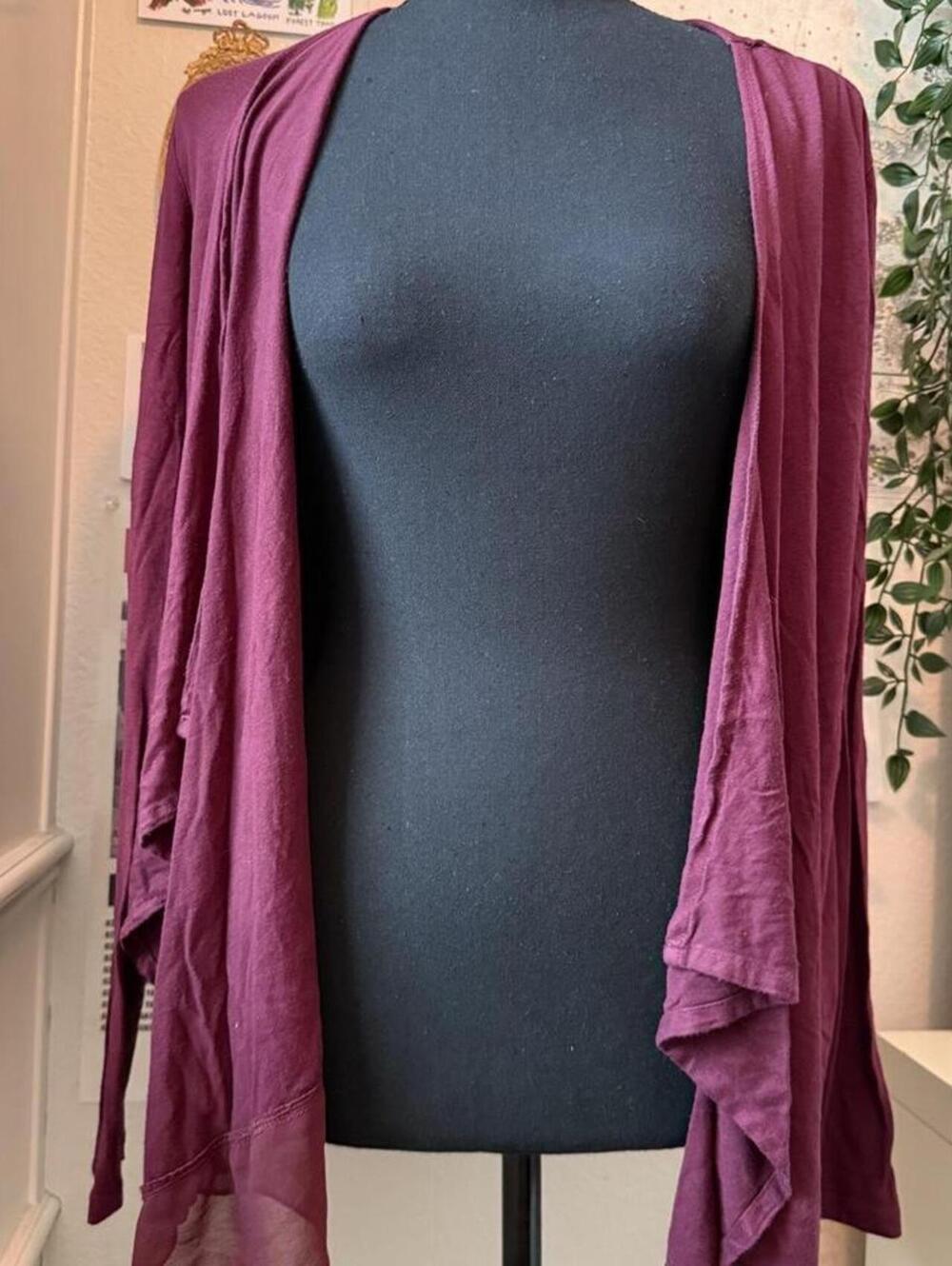 Worthington Burgandy Lacy Cardigan